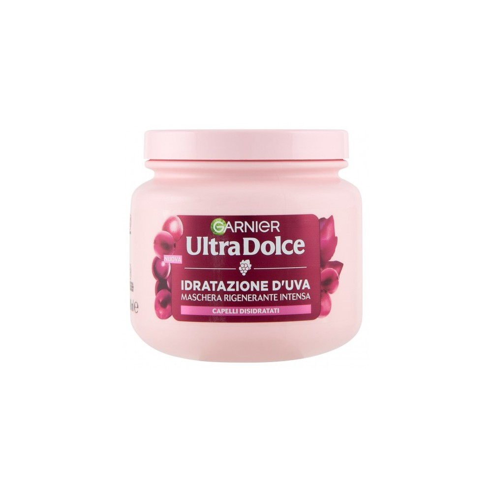 Garnier Ultra Dolce Idratazione D'uva - Maschera rigenerante intensa per capelli disidratati 340 ml 