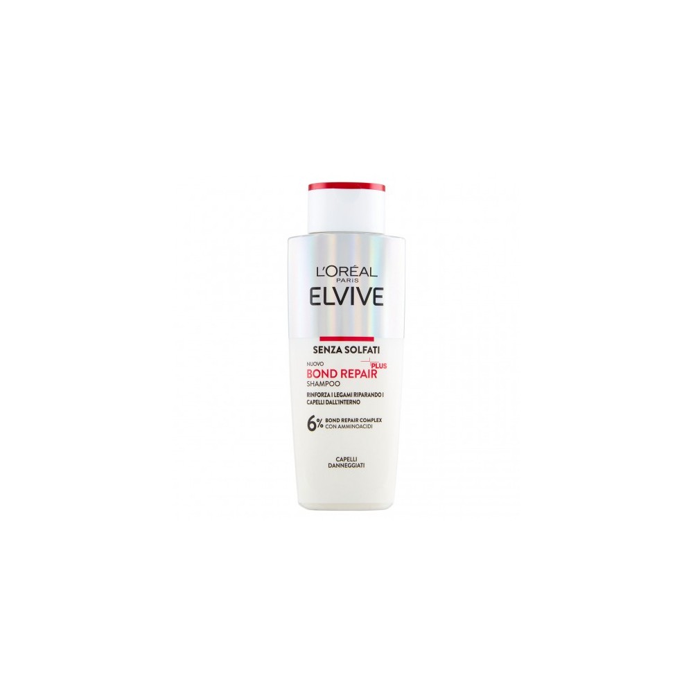 L'Oreal Paris Elvive Bond Repair Plus - Shampoo Senza solfati per capelli danneggiati 200 ml 