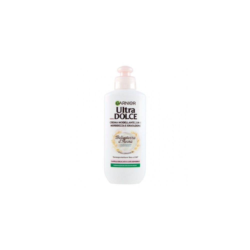 Garnier Ultra Dolce Delicatezza D'Avena - Crema Modellante 2 In 1 Morbidezza e Idratazione 200 ml 