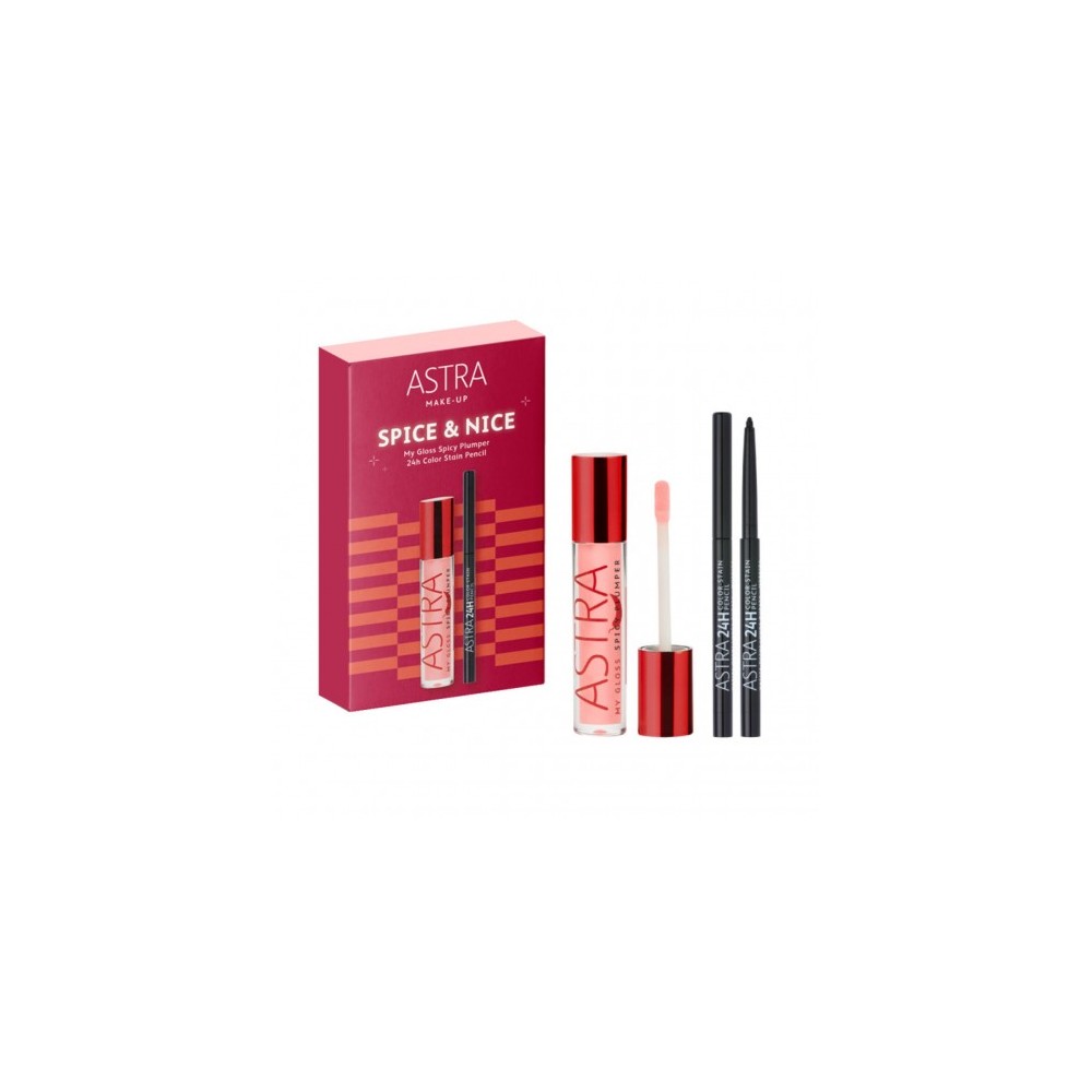 Astra Spice & Nice - My Gloss Spicy Plumpe + Matita Occhi 24H Color Stain Pencil 