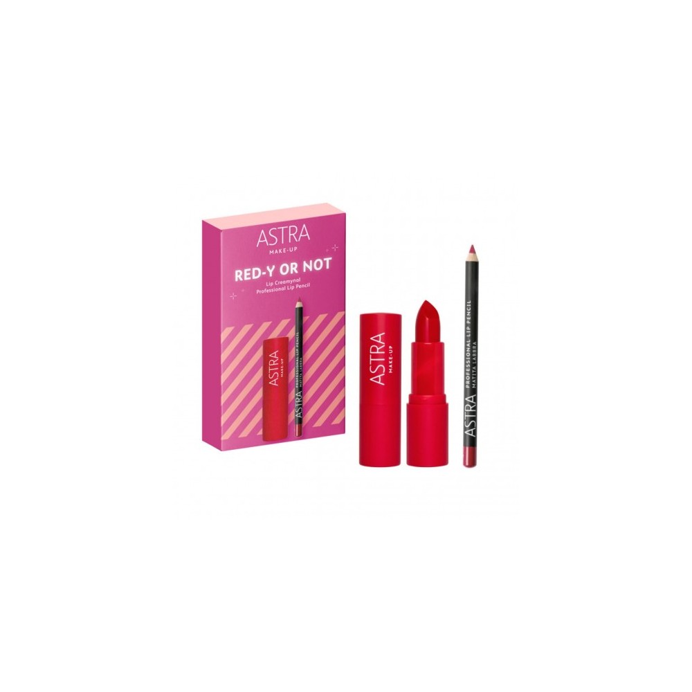 Astra Red-y Or Not - Lip Creamynal N. 08 + Professional Lip Pencil N. 42 