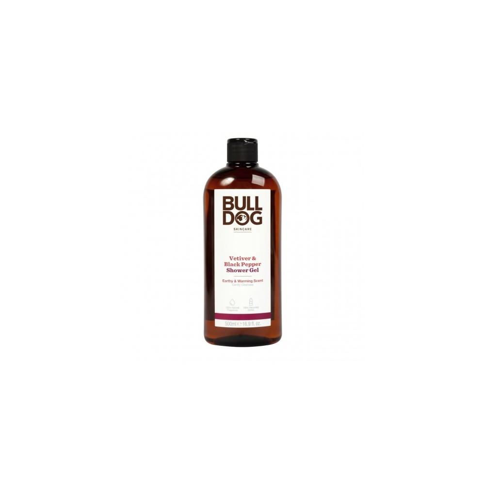 Bulldog Vetiver & Black Pepper Shower Gel - Gel Doccia rinvigorente 500 ml 