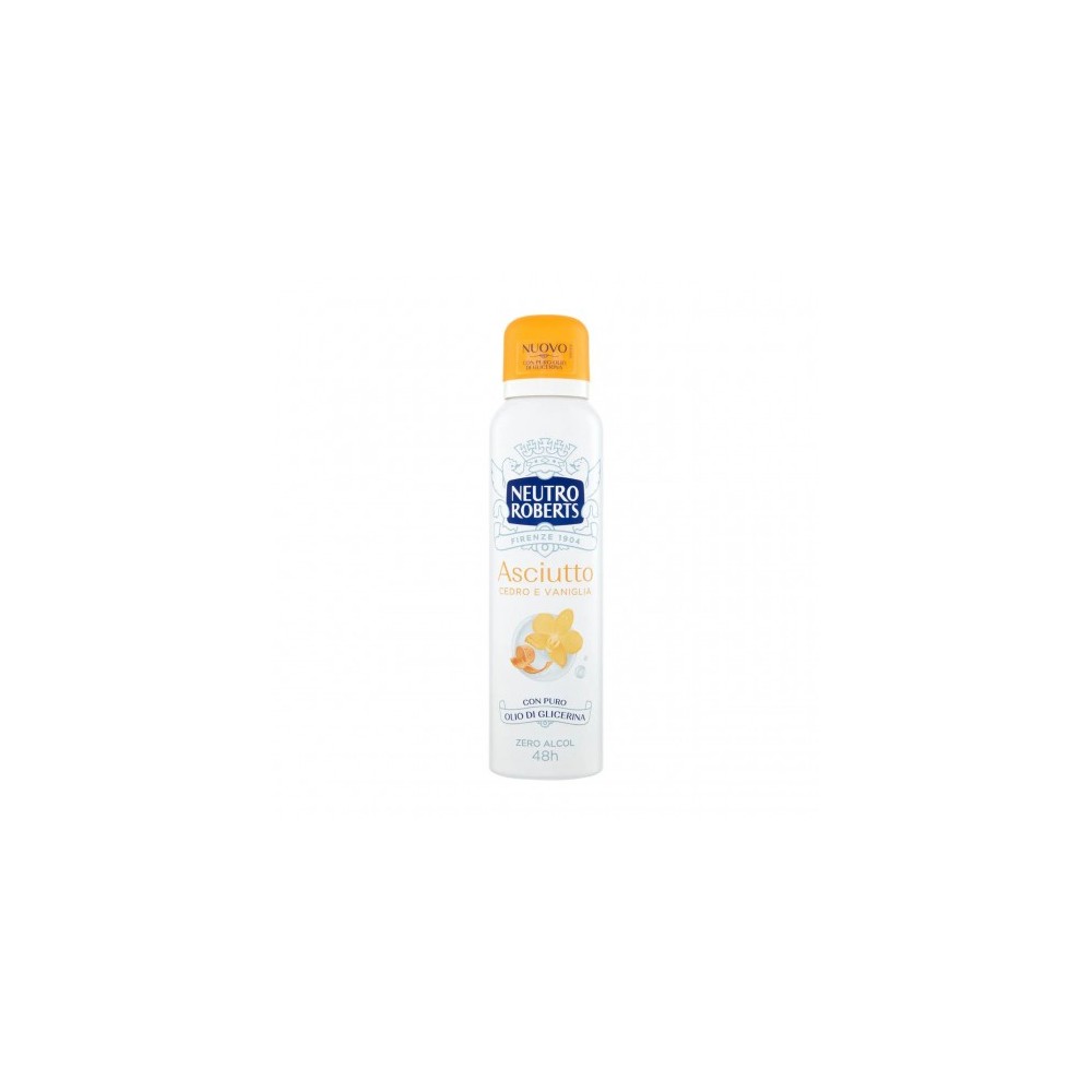 Neutro Roberts Asciutto Cedro e Vaniglia - Deodorante Spray 150 ml 