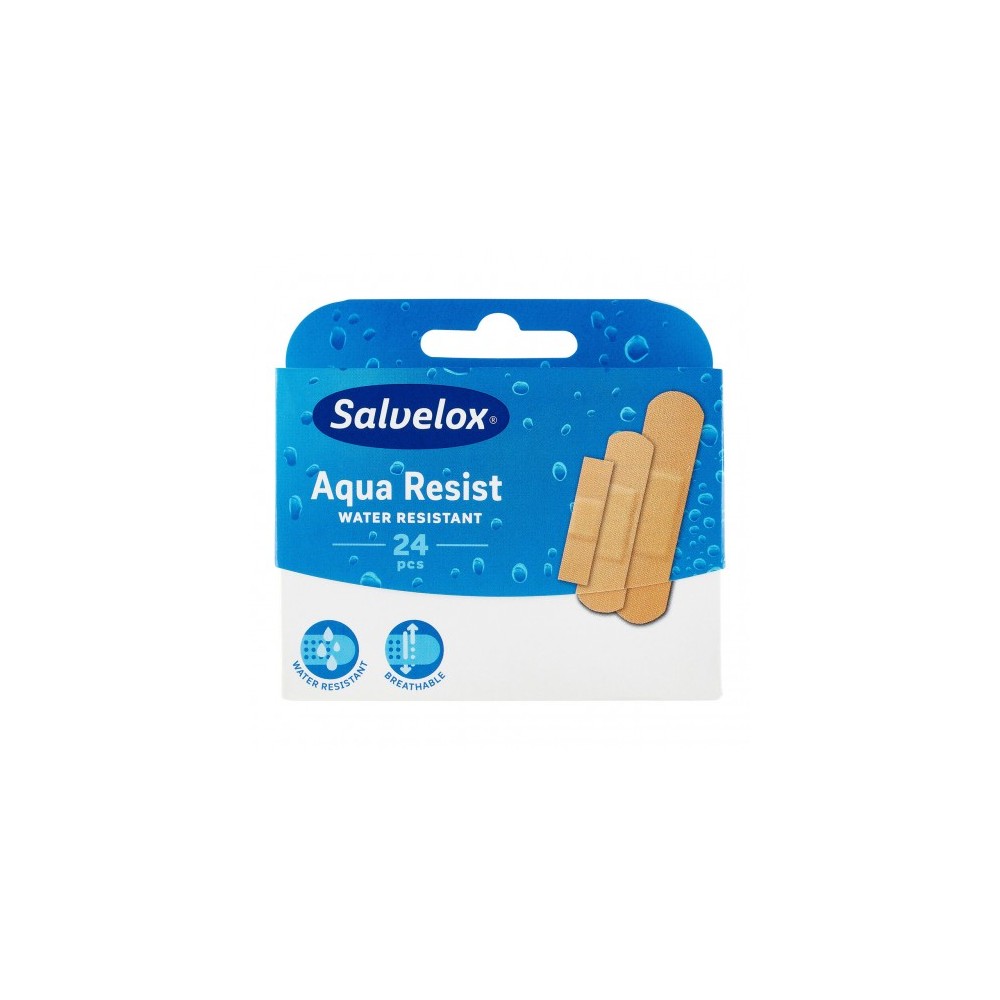 Salvelox Aqua Resist - 24 Cerotti assortiti resistenti all'acqua e allo sporco 