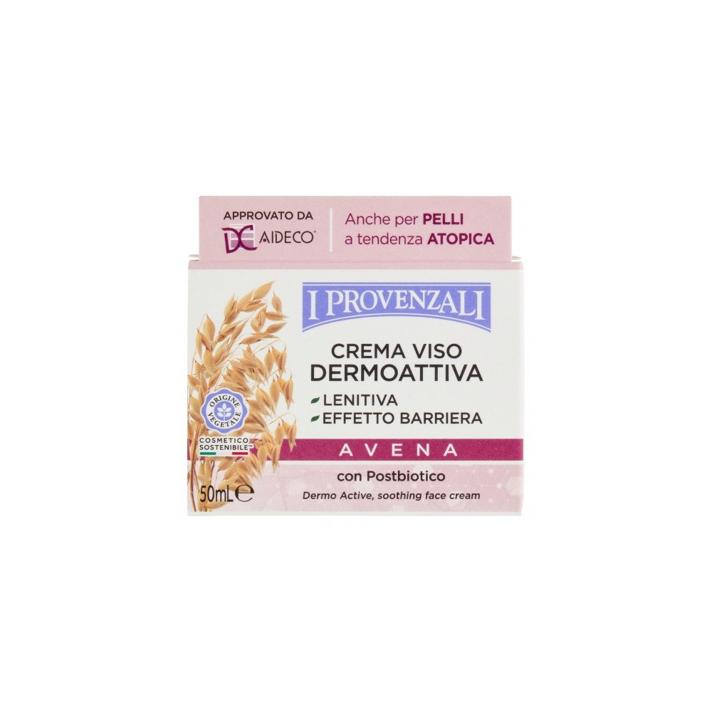 I Provenzali Avena - Crema Viso Dermoattiva Lenitiva Effetto Barriera 50 ml 
