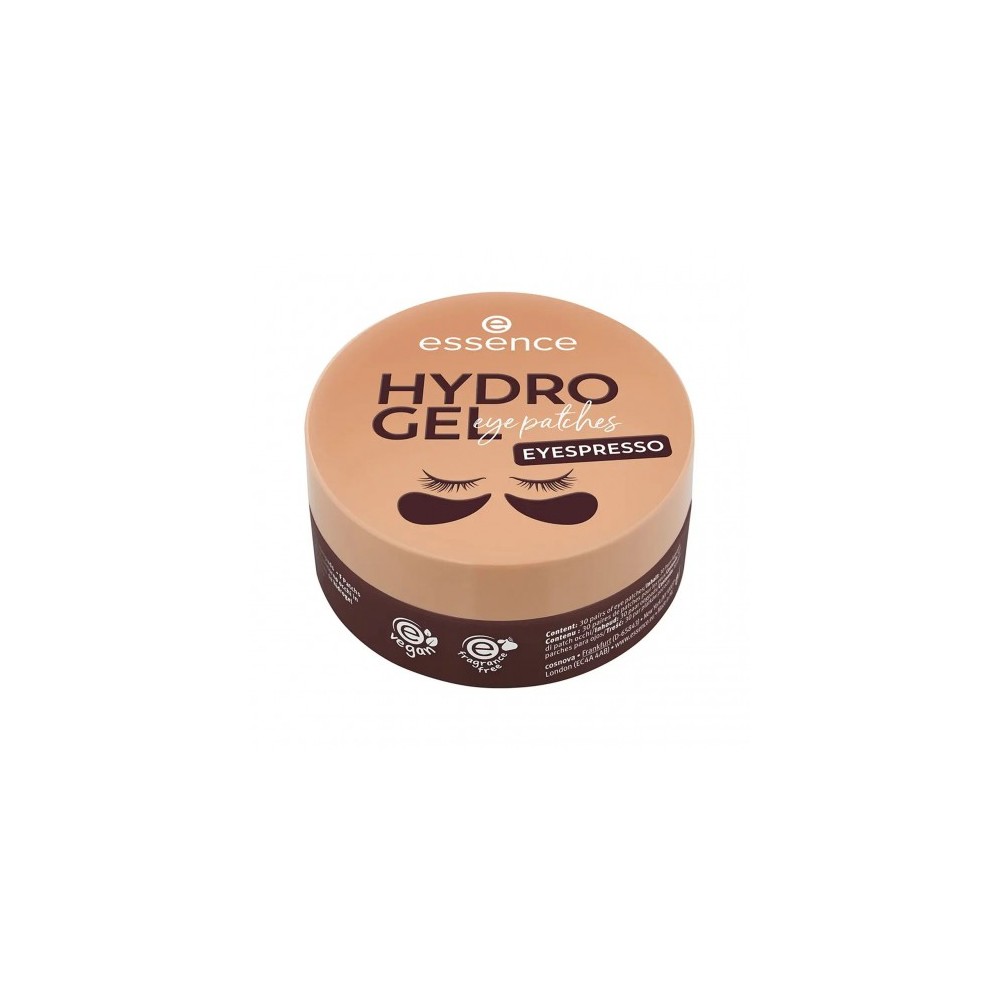 Essence Hydro Gel eye patches Eyespresso - 30 Patch Occhi Rinfrescanti e Illuminanti con Caffeina e Acido Ialuronico 