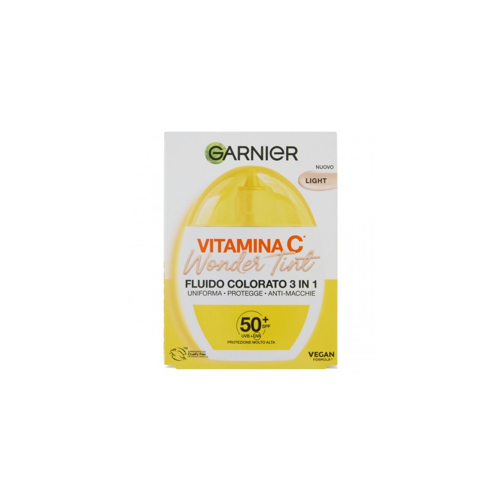 Garnier Vitamina C Wonder Tint SPF50+ Fluido Colorato 3 In 1 - Light 