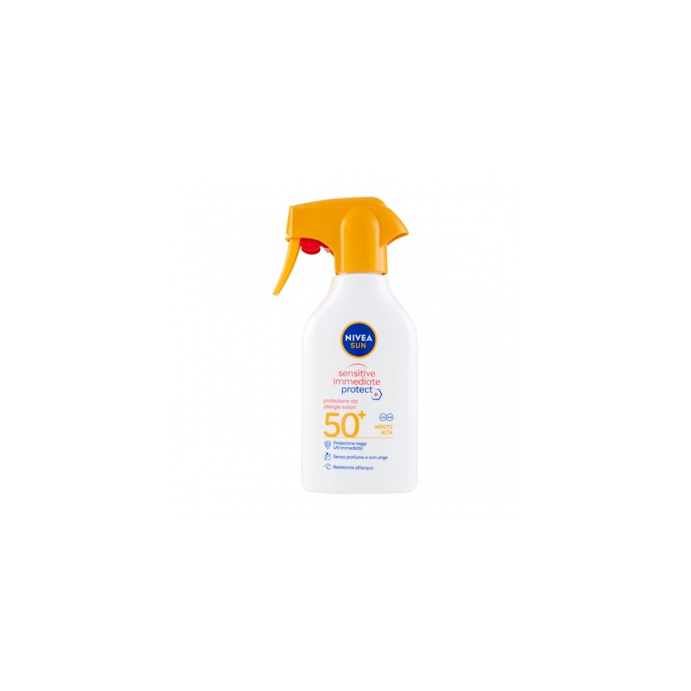 Nivea Sun Sensitive Immediate Protect Spf50+ Protezione Solare Molto Alta Spray 250 ml 