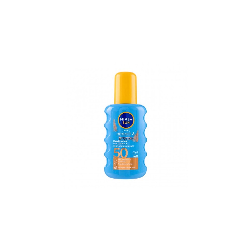 Nivea Sun Protect & Bronze Spf50 - Protezione solare alta Spray 200 ml 