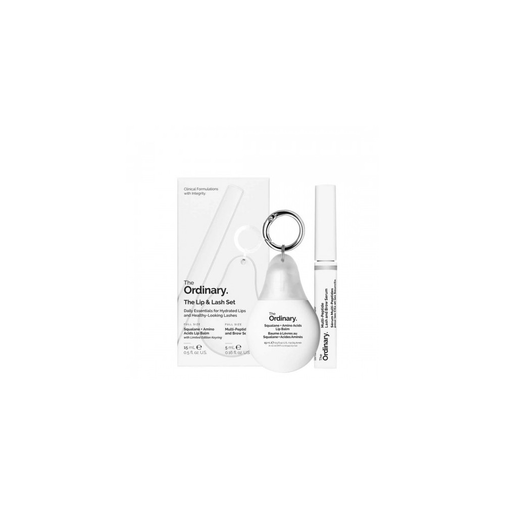 The Ordinary The Lip & Lash Set - Siero Volumizzante Ciglia e Sopracciglia 5 ml + Balsamo Labbra Idratante Multiuso 15 ml 