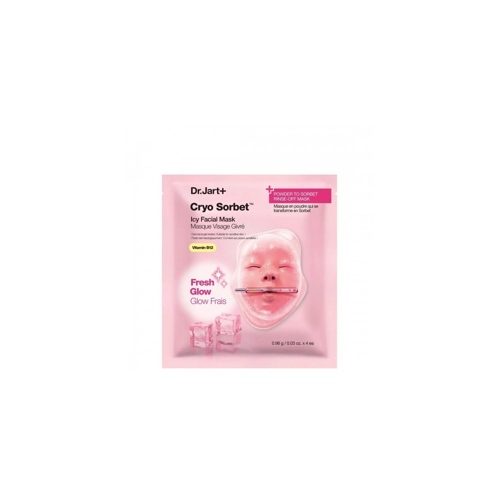 Dr.Jart+ Cryo Sorbet Icy Facial Mask - Maschera Viso rinfrescante 4 blister 