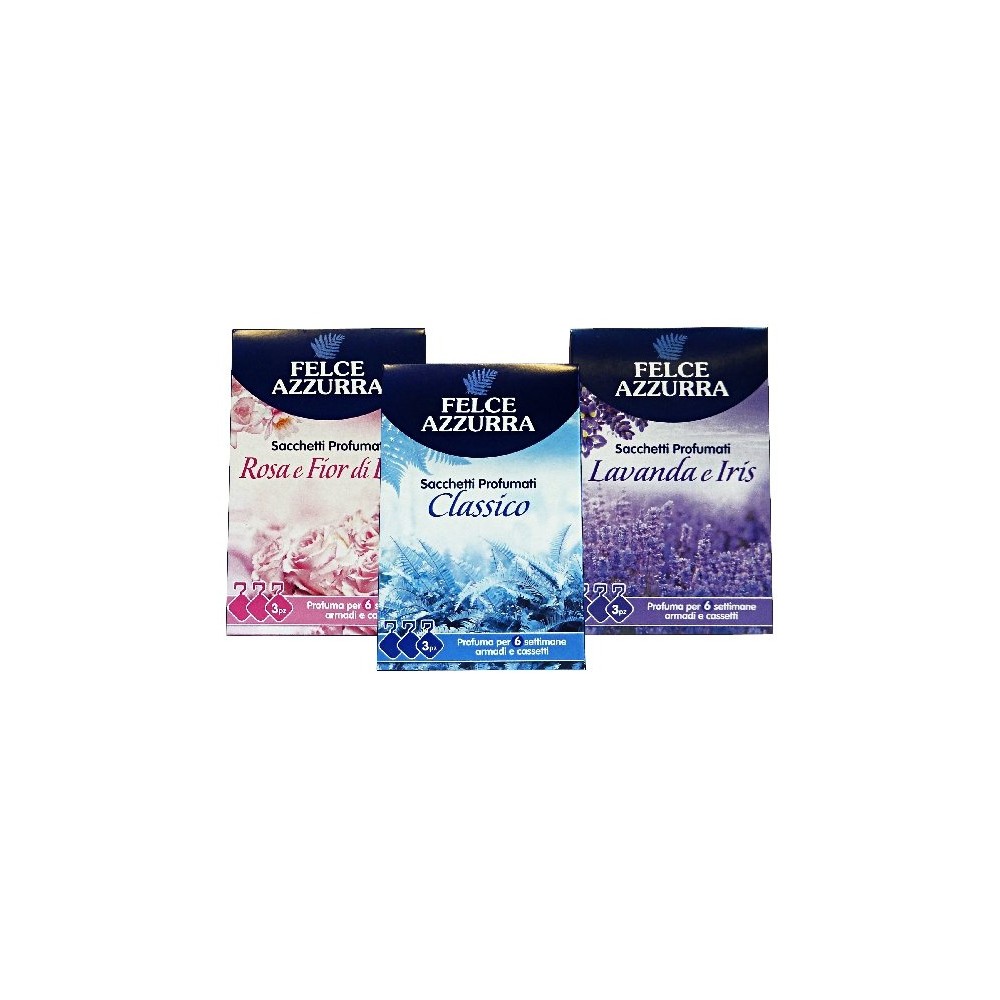 Felce Azzurra 3 Sacchetti Profumati Per Biancheria In fragranze assortite 