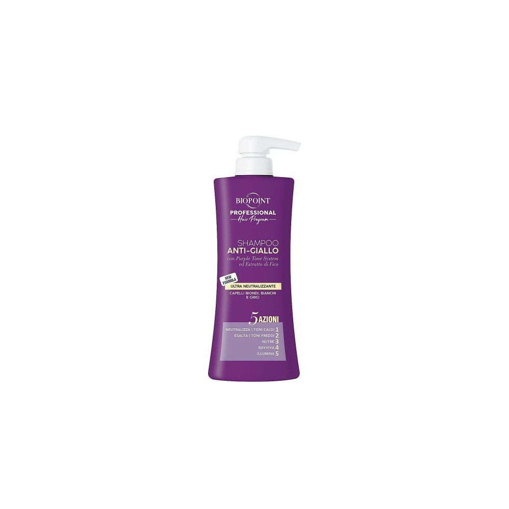 Biopoint Shampoo Anti-Giallo Per Capelli Biondi, Bianchi E Grigi 400 Ml 