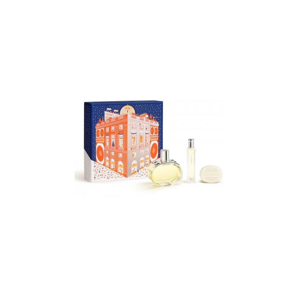 Hermes Cofanetto Barénia - Edp 100 Ml + Edp 15 Ml Travel Spray + Sapone Profumato 25 Gr 