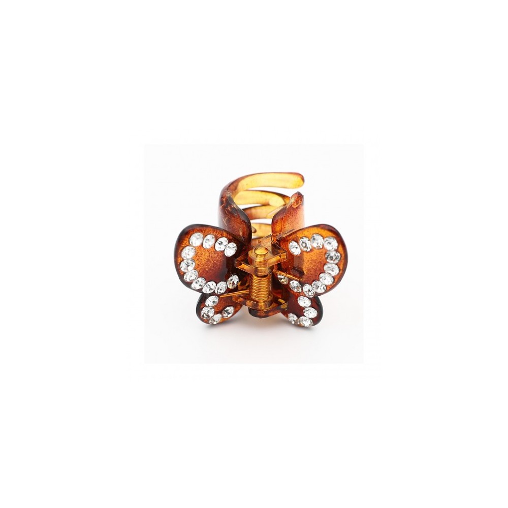 Ib Fashion Hair Pinza Strass Marrone per Capelli 