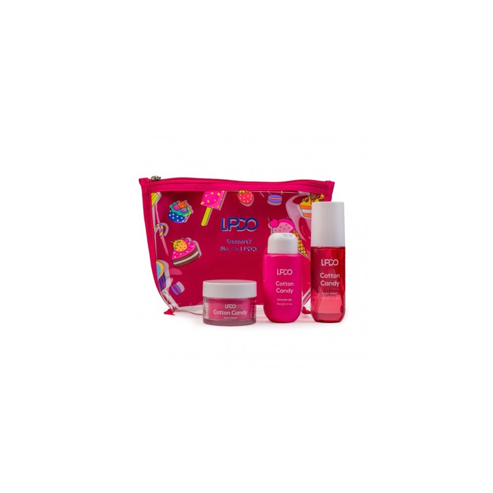 Lpdo Summer Kit Cotton Candy Body Spray 90 ml + Shower Gel 90 ml + Body Cream 50 ml 