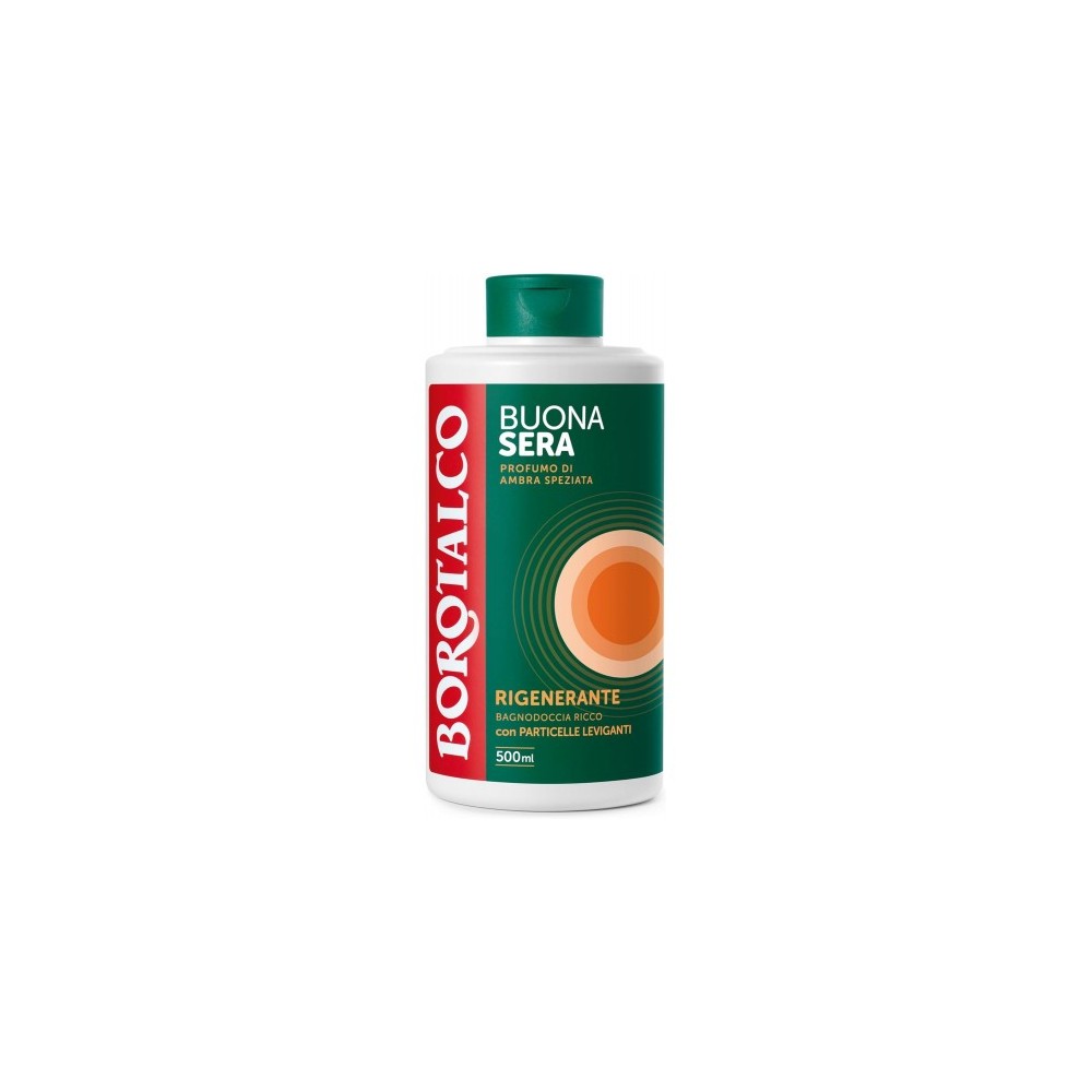 Borotalco Buonasera Rigenerante - Bagnodoccia Al Profumo di Ambra Speziata 500 ml 