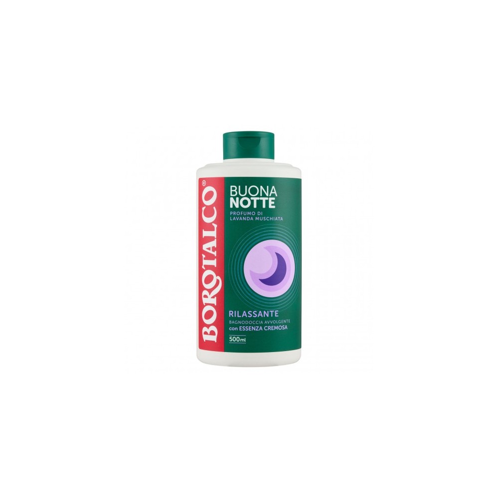 Borotalco Buonanotte Rilassante - Bagnodoccia al Profumo di Lavanda Muschiata 500 ml 