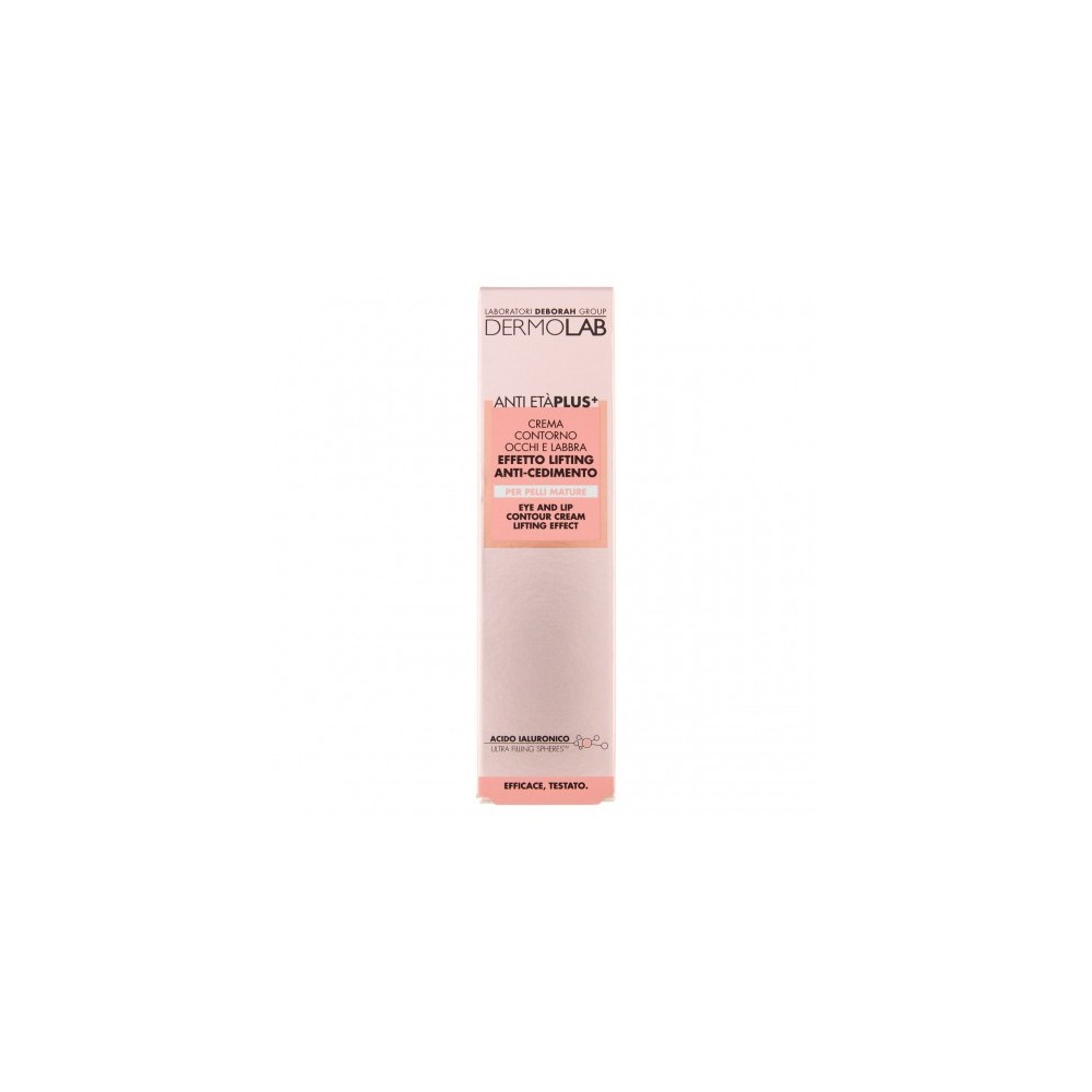 Dermolab Anti Età Plus+ - Crema Contorno Occhi e Labbra Effetto Lifting Anti-cedimento 15 ml 