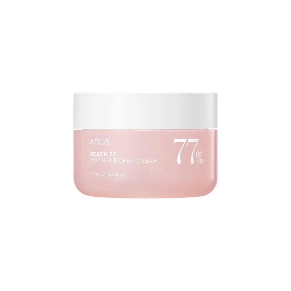 ANUA Peach 77% Niacin Enriched Cream - Crema viso idratante illuminante e uniformante 50 ml 