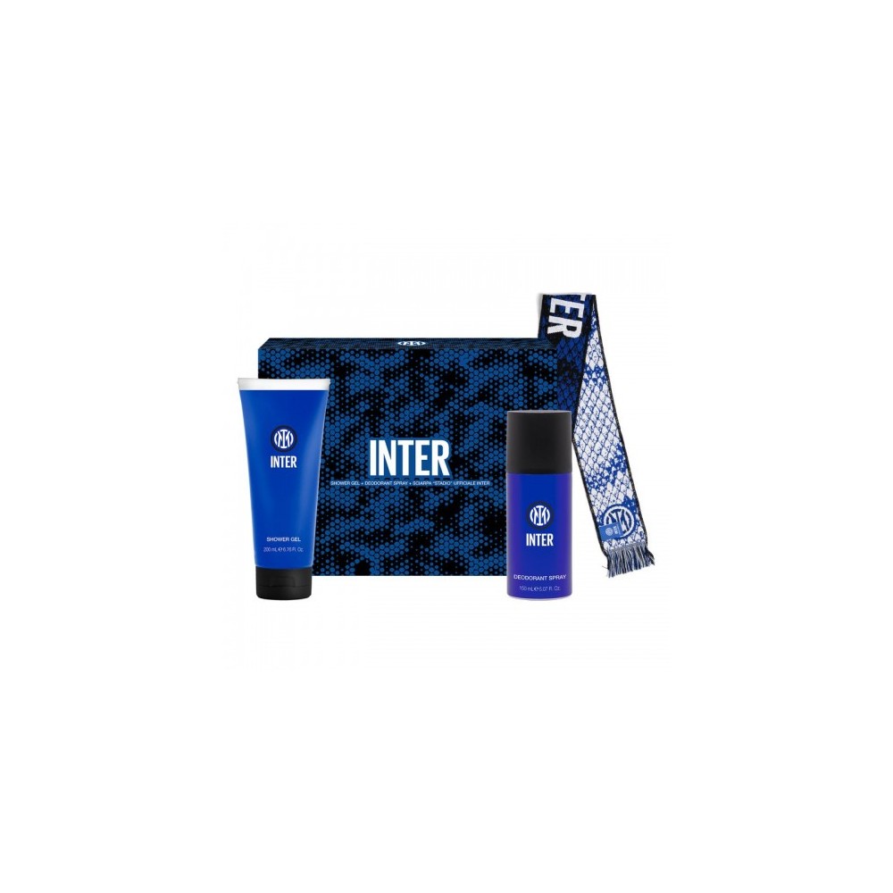 Inter Gel Doccia 200 Ml + Deodorante Spray 150 Ml + Sciarpa 