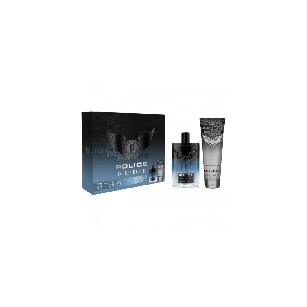 Police Deep Blue For Man - Eau De Toilette 100 Ml + Shower & Shampoo 100 Ml 
