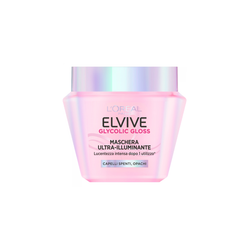 L'Oreal Paris Elvive Glycolic Gloss - Maschera Ultra-Illuminante 300 Ml 