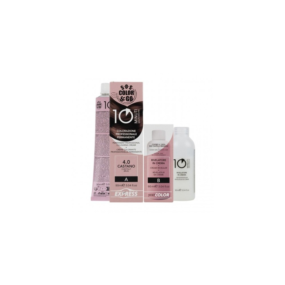 Alama Sos Color&Go Colorazione Permanente In 10 Minuti - 4.0 Castano 