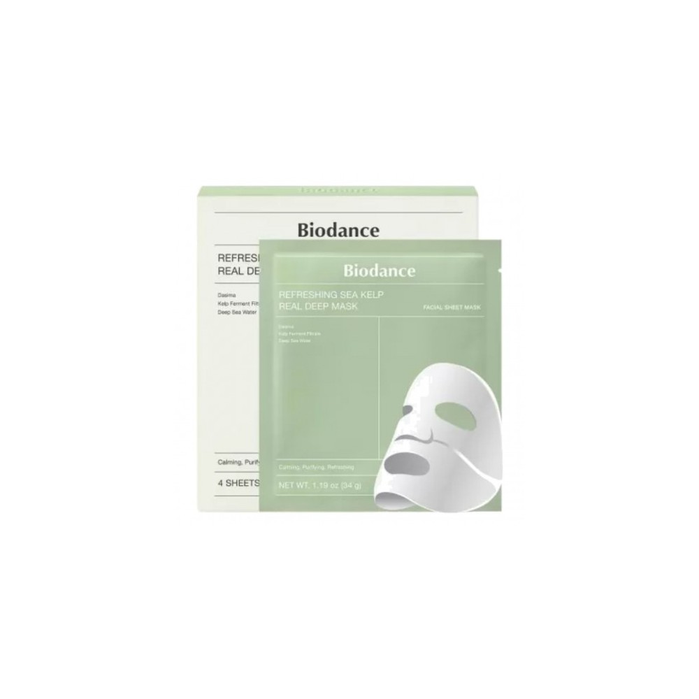 Biodance Refreshing Sea Kelp Real Deep Mask - 4 Maschere Viso 