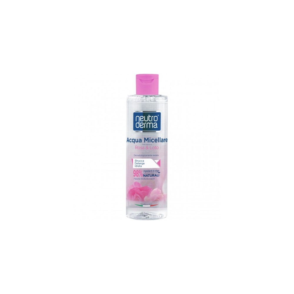 Neutroderma Acqua Micellare Rosa & Loto - Strucca Deterge Idrata 500 Ml 