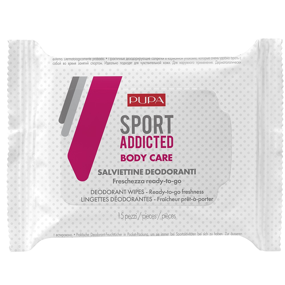 Pupa Sport Addicted Body Care Salviettine Deodoranti 