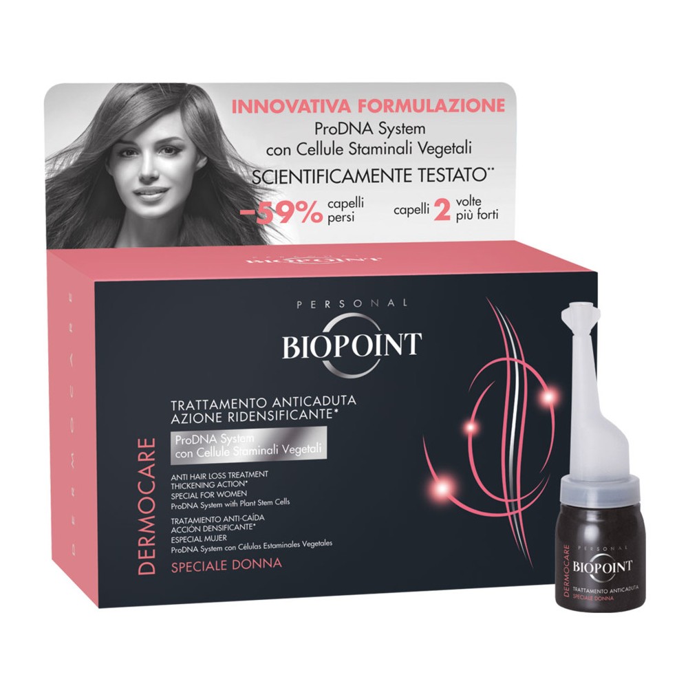 Biopoint Dermocare Trattamento Anticaduta Ridensificante Donna 12PZ 