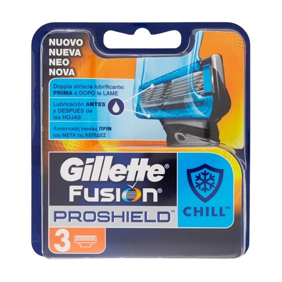 Gillette Fusion Proshield Chill Ricariche 3 pezzi