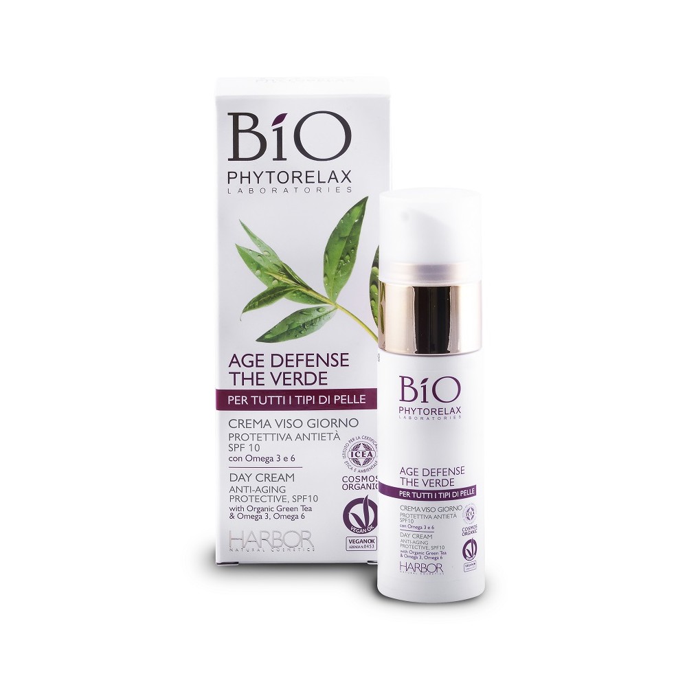 Phytorelax Age Defense The Verde Crema Viso Protettiva Antietà SPF10 30ML 