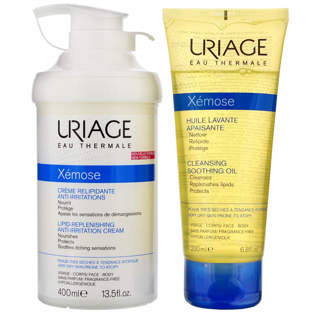 Uriage Xémose Crème Relipidante Anti-Irritations + Huile Lavante 
