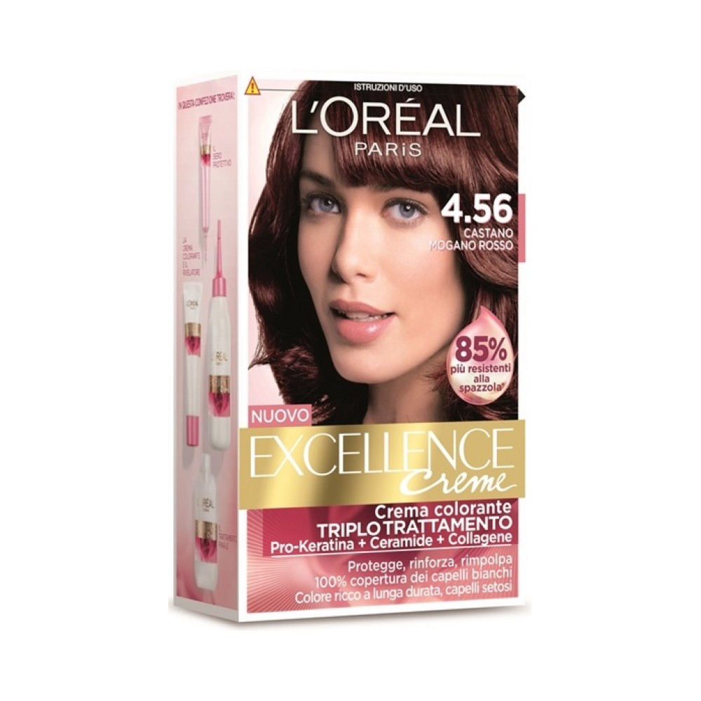 L'Oreal Paris Excellence Crema Colorante - 4.56 Castano Mogano Rosso 