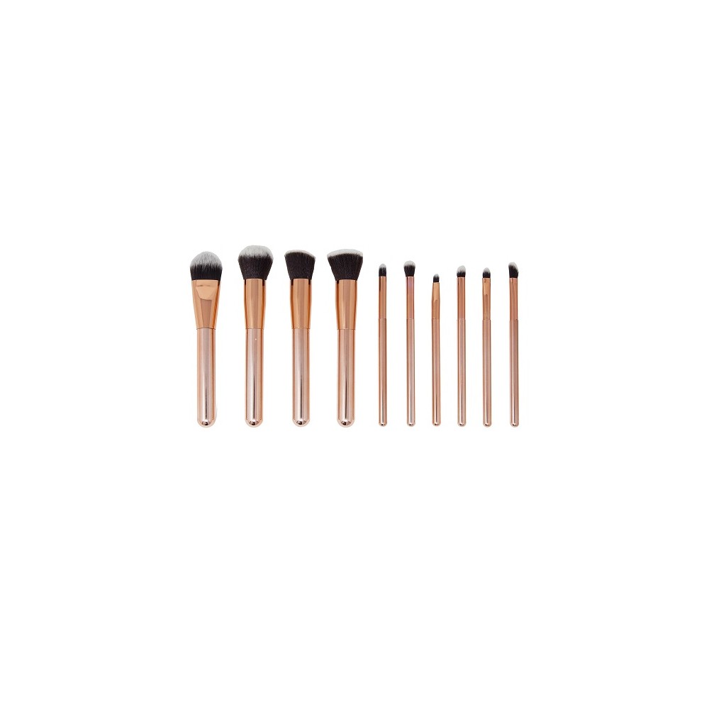 Zoe Ayla Luxurious Make Up Brush Set - Rose Gold 10PZ 