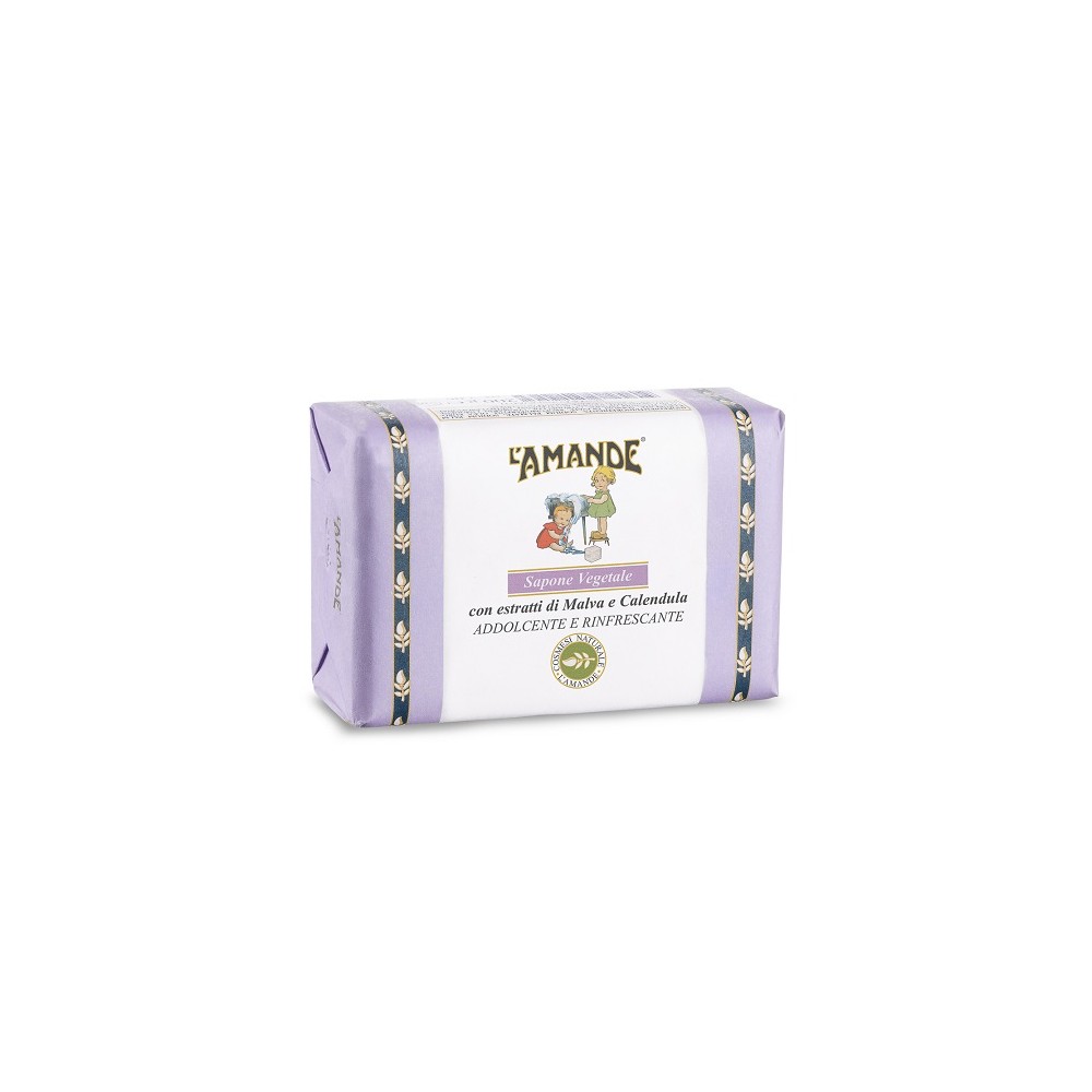 L'Amande Marseille Sapone Vegetale Malva e Calendula 200GR 