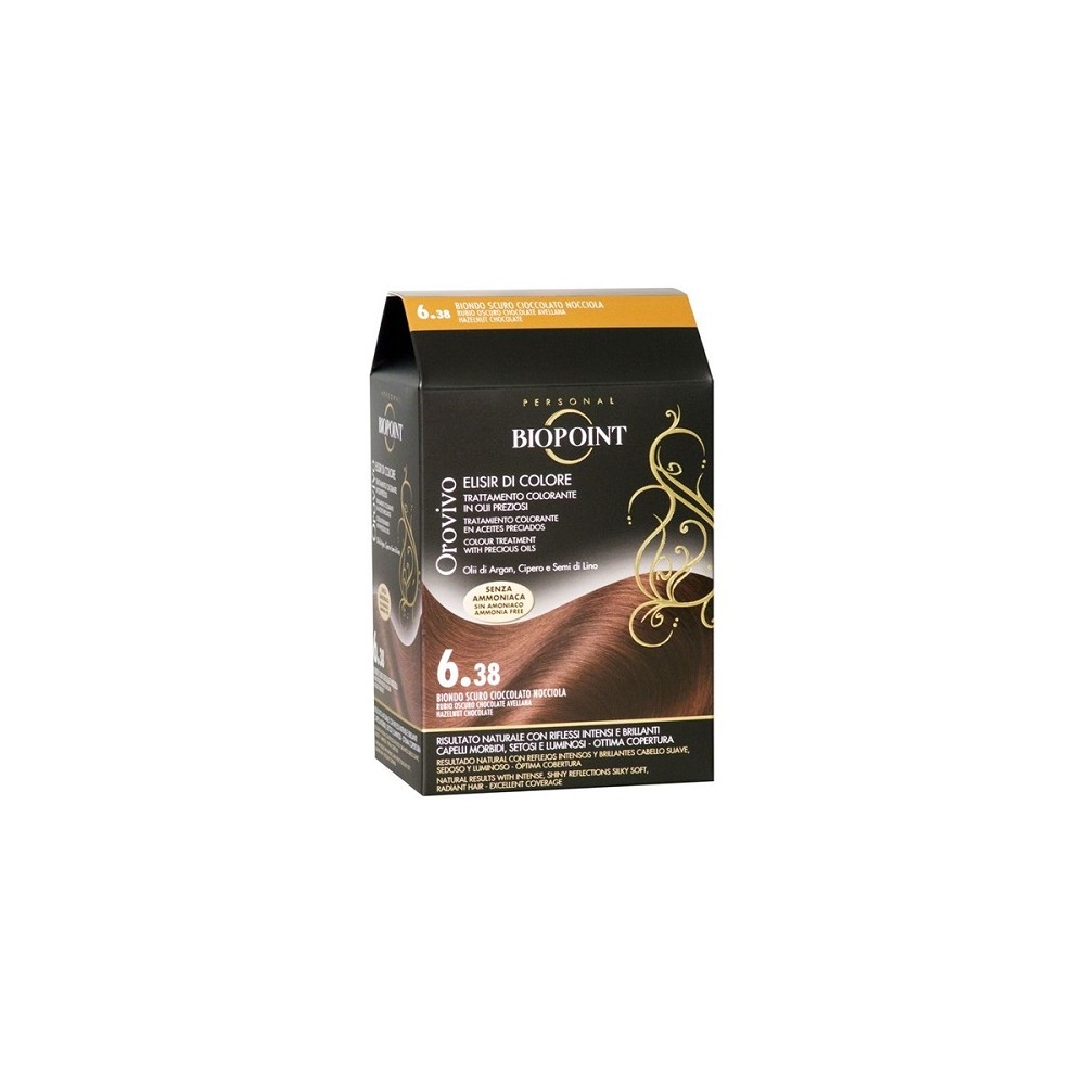 Biopoint Kit Orovivo Elisir di Colore - 6.38 Biondo Scuro Cioccolato Nocciola 