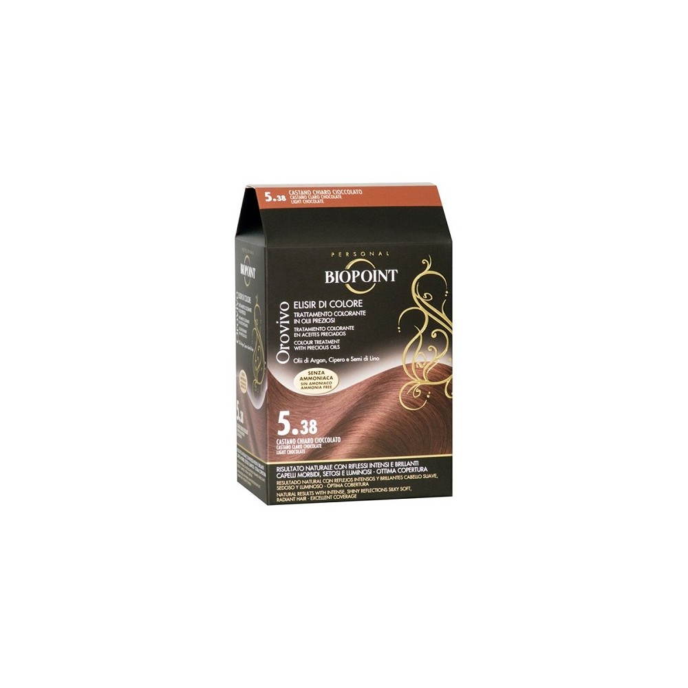 Biopoint Kit Orovivo Elisir di Colore - 5.38 Castano Chiaro Cioccolato 