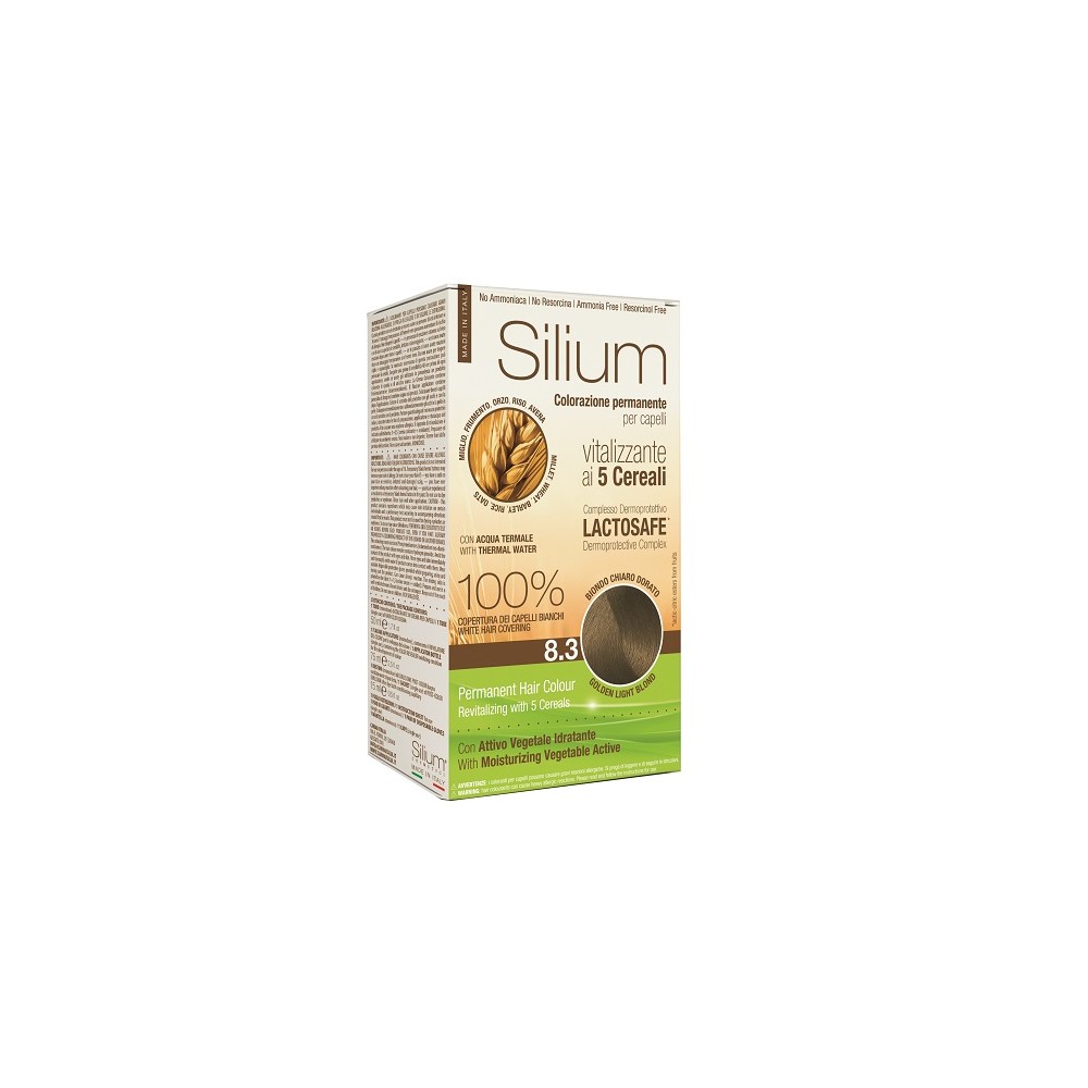 Silium Colorazione Permanente ai 5 Cereali 8.3 Biondo Chiaro Dorato 