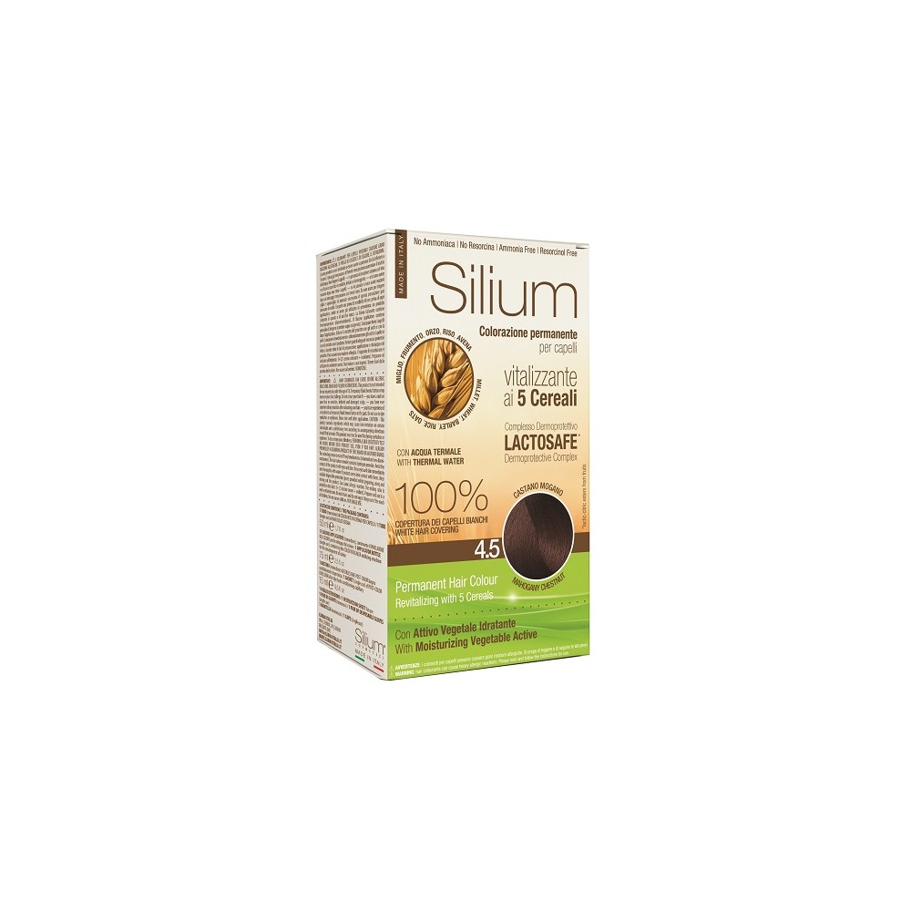 Silium Colorazione Permanente ai 5 Cereali 4.5 Castano Mogano 