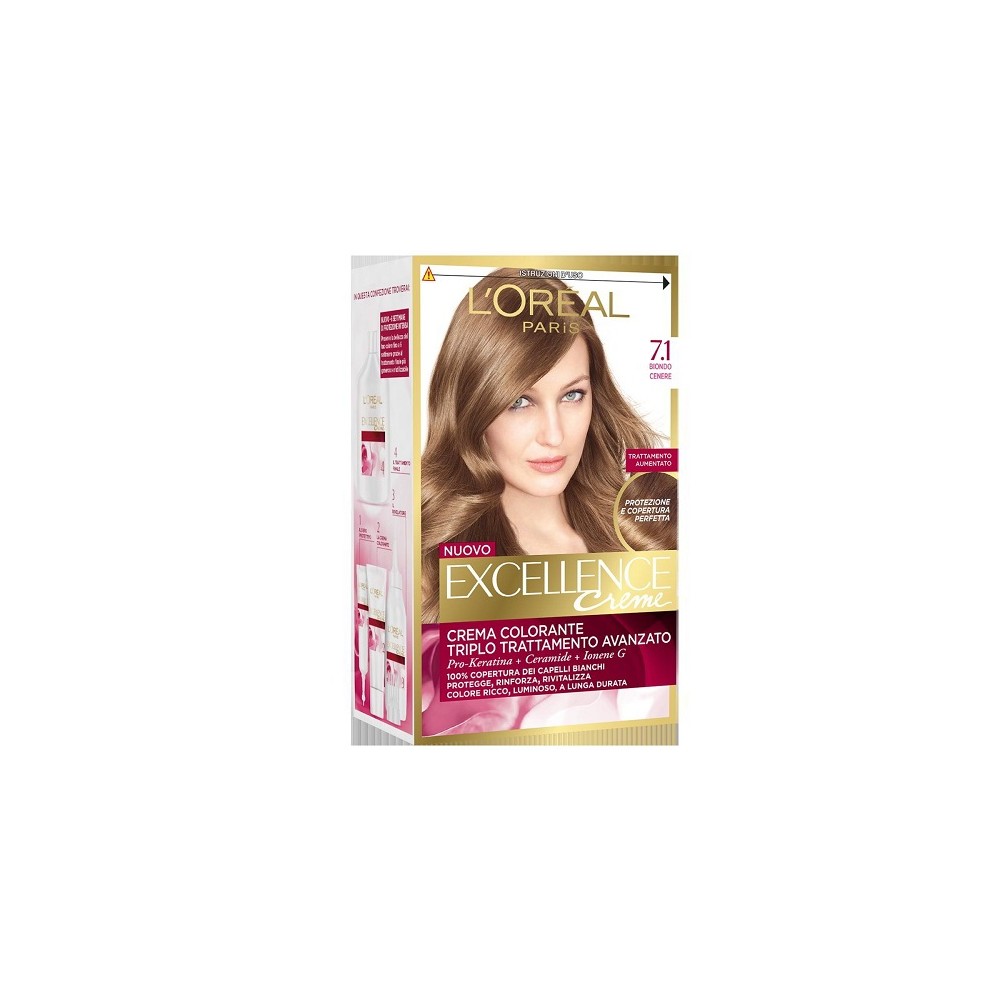 L'Oreal Paris Excellence Crema Colorante 7.1 Biondo Cenere 