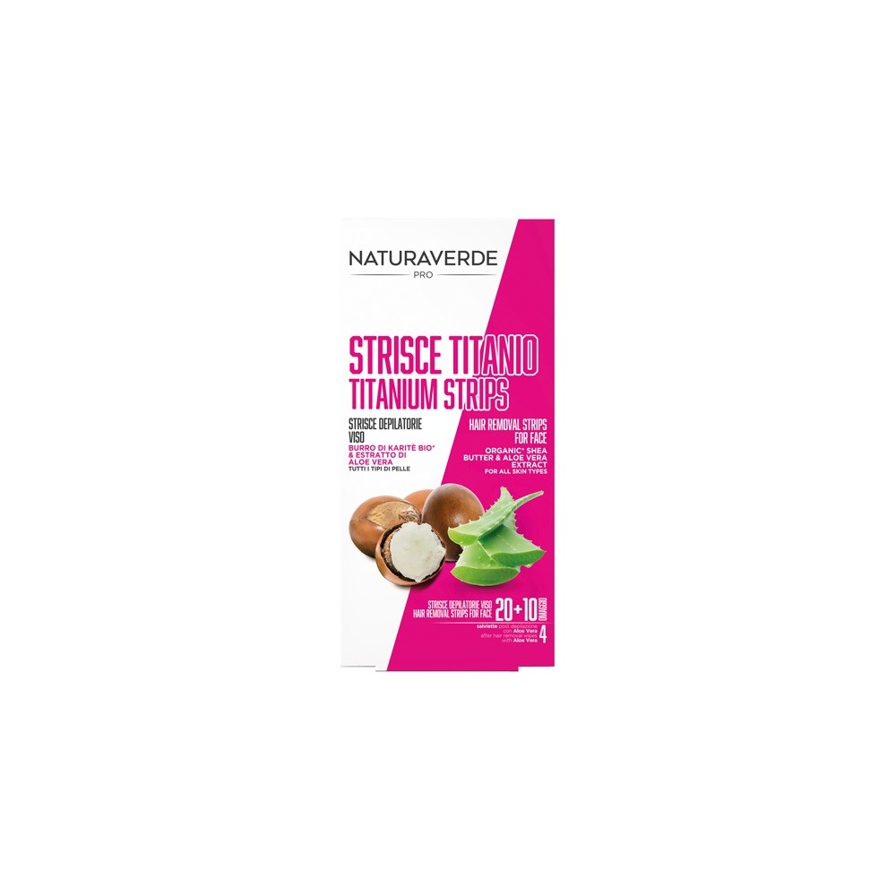 Naturaverde Pro Strisce Depilatorie Viso Titanio 20PZ 