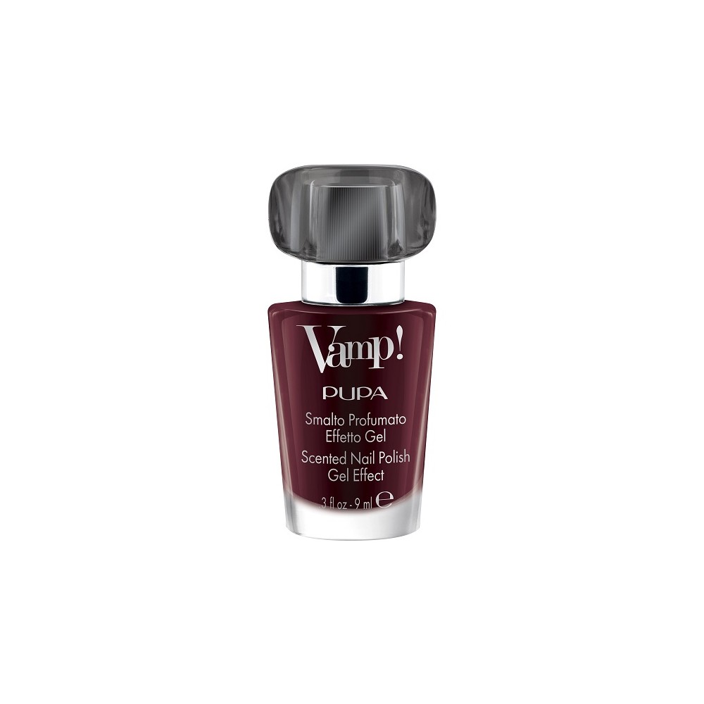 Pupa Vamp! Smalto Profumato Effetto Gel Nero - 304 Intrepid Red-Black 
