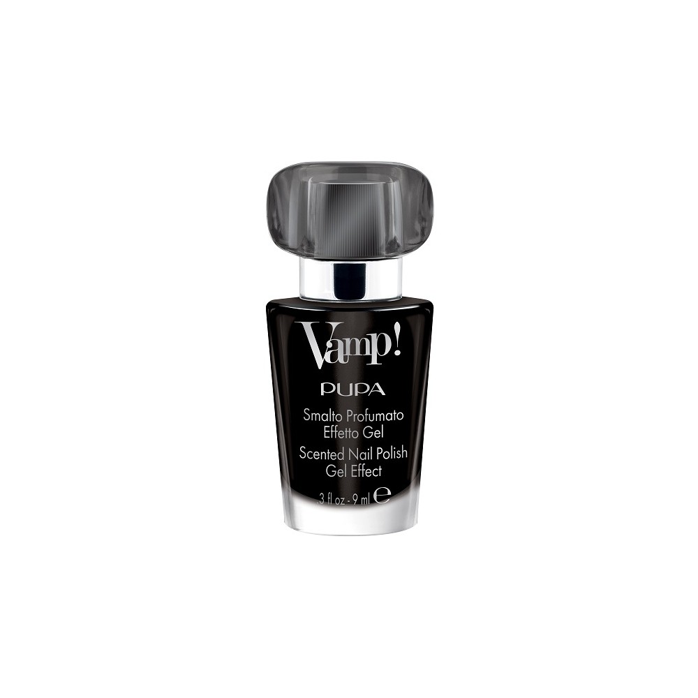Pupa Vamp! Smalto Profumato Effetto Gel Nero - 305 Rock Black 