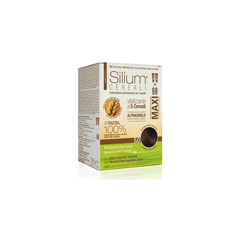Silium Maxi Colorazione Permanente ai 5 Cereali 5.0 Castano Chiaro Naturale 