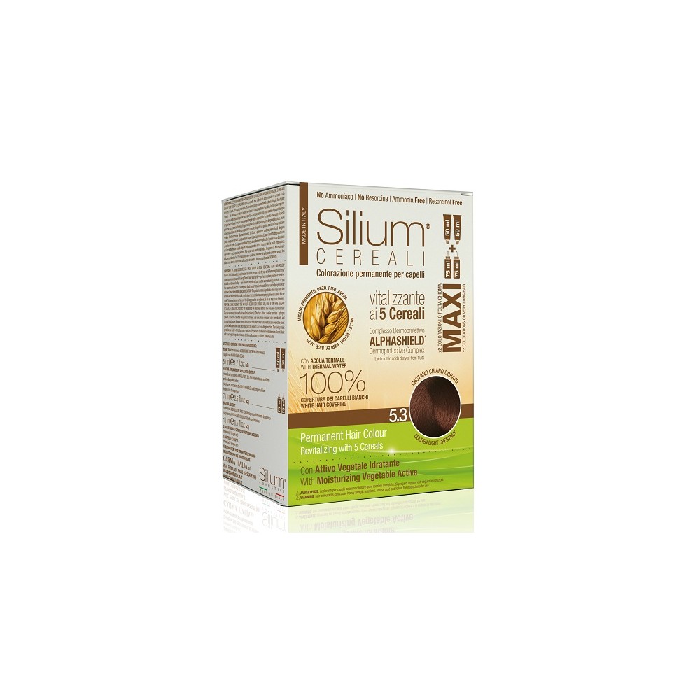 Silium Maxi Colorazione Permanente ai 5 Cereali 5.3 Castano Chiaro Dorato 