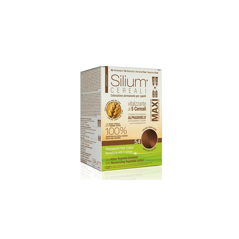 Silium Maxi Colorazione Permanente ai 5 Cereali 5.4 Castano Chiaro Rame 