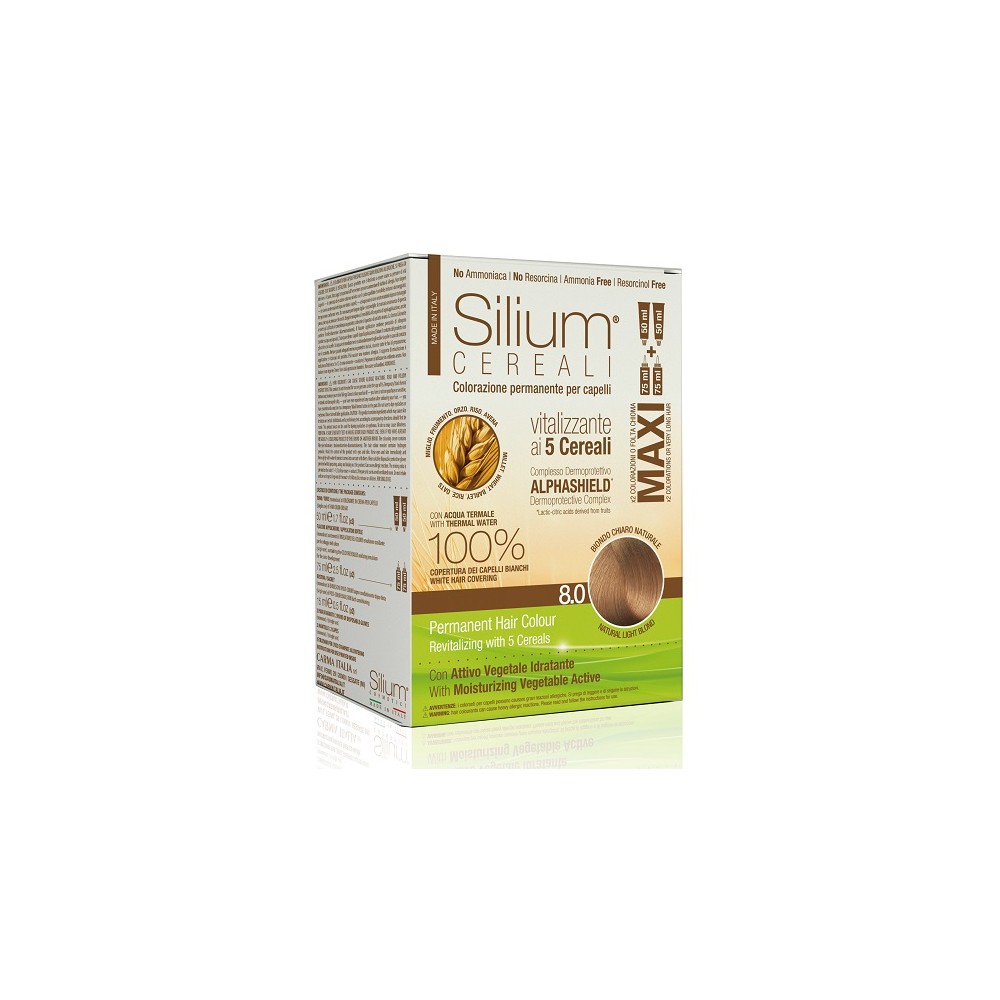 Silium Maxi Colorazione Permanente ai 5 Cereali 8.0 Biondo Chiaro Naturale 